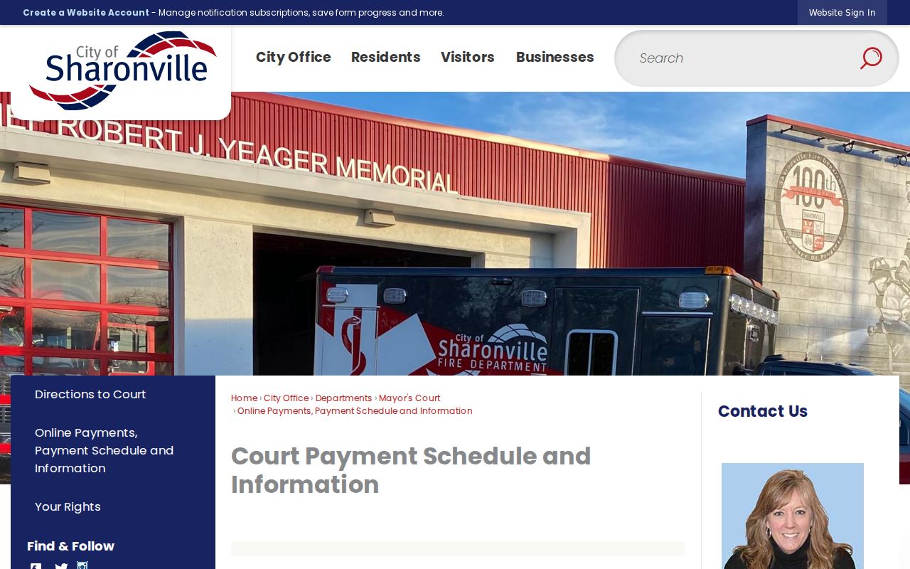 Hamilton County Sharonville court records source: Mayor’s Court payment details and local instructions